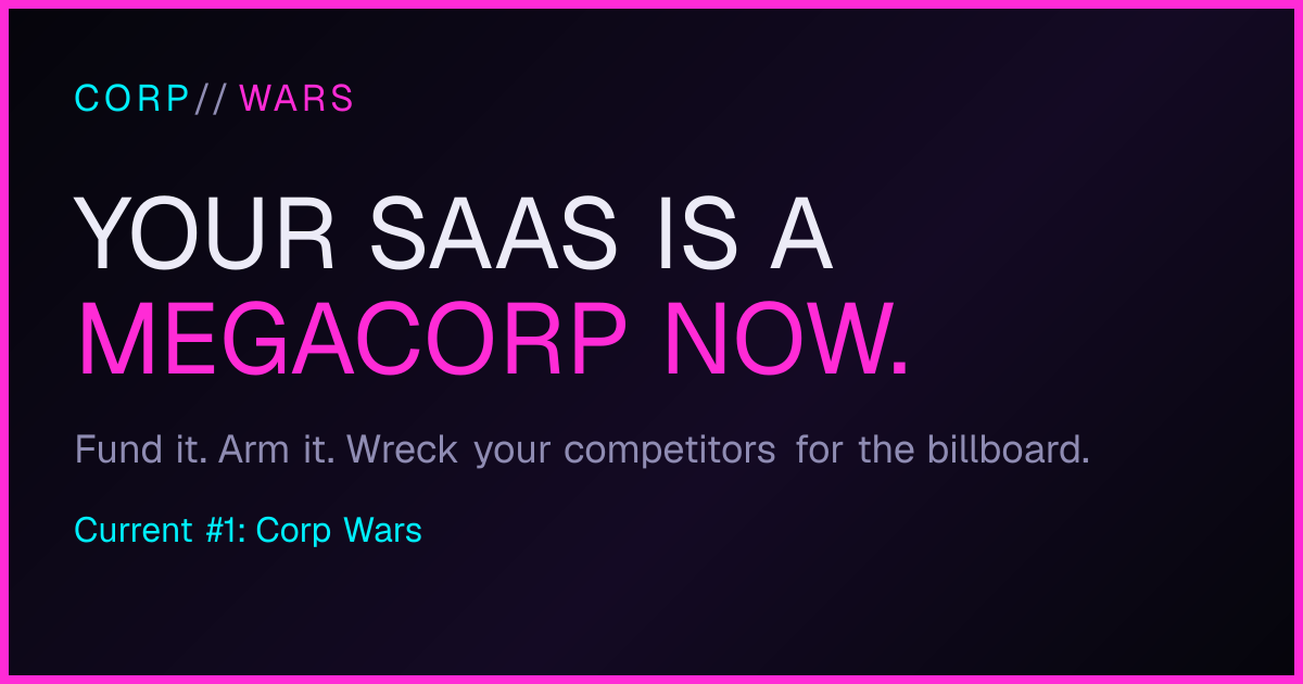 I made a game where startups fight each other for a billboard on my homepage